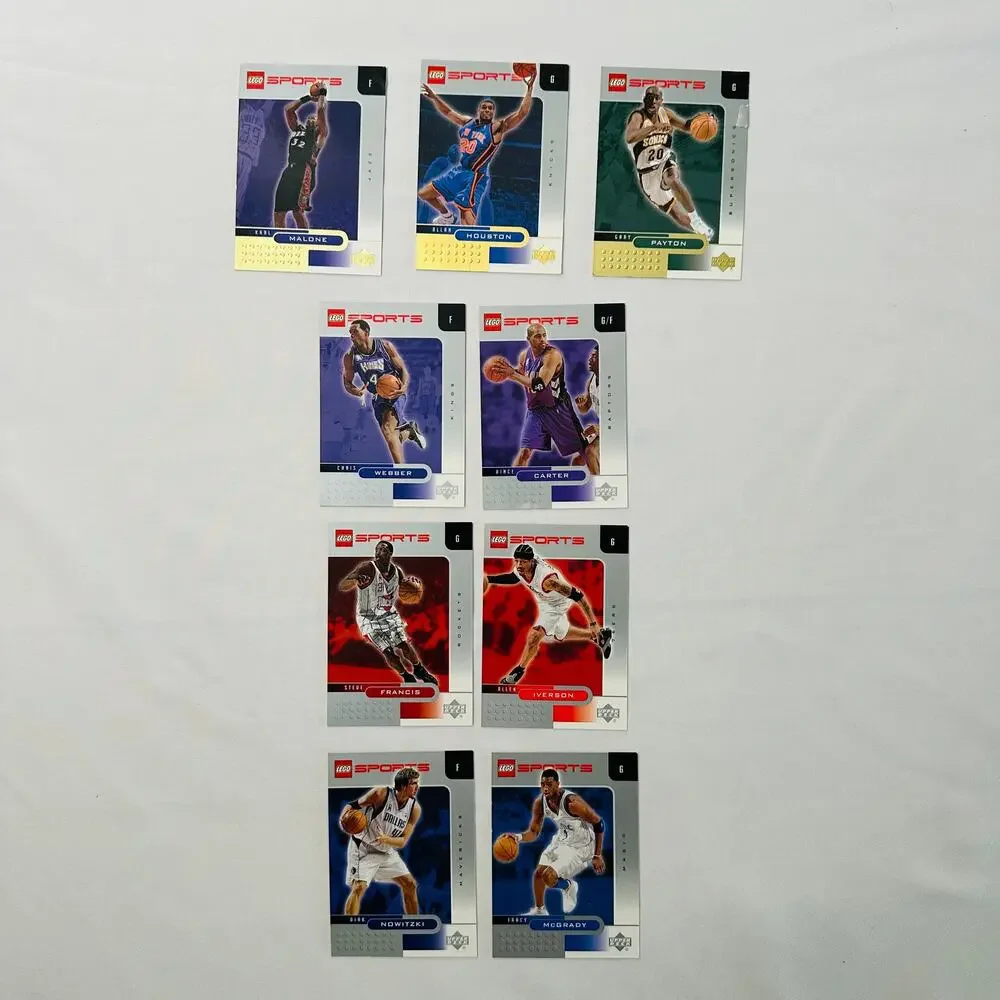 Vintage 2002 Lego Sports Upper Deck Bundle of 9 Basketball Cards